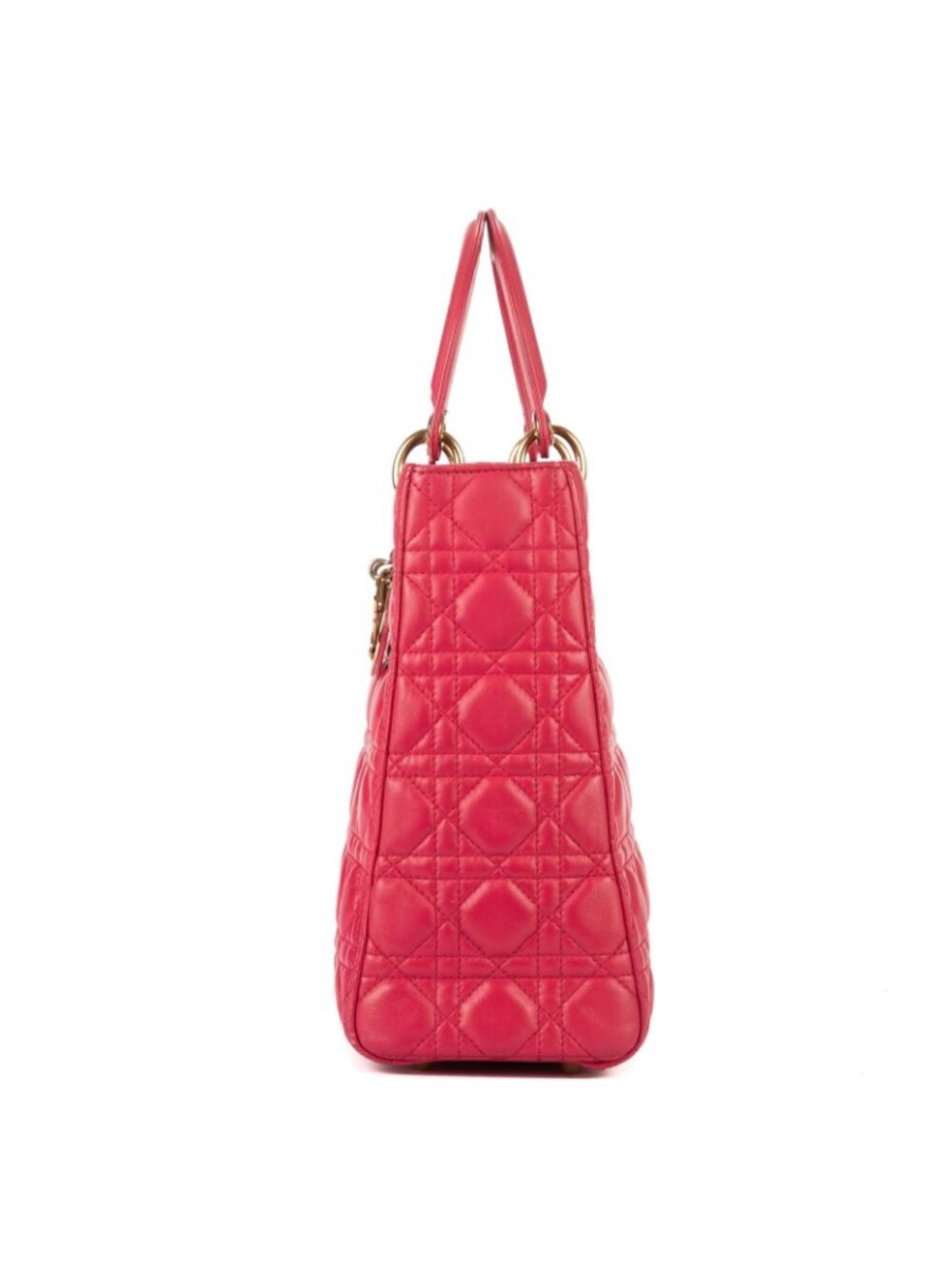 Dior Lady Dior Pink Cannage Leather Handbag - Picture 3 of 15